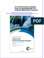 Textbook Advanced Environmental Analysis Applications of Nanomaterials 1St Edition Chaudhery Mustansar Hussain Ebook All Chapter PDF