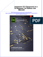 Download pdf Adobe Dreamweaver Cc Classroom In A Book 2019 Release 1St Edition Jim Maivald ebook full chapter 
