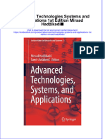 Textbook Advanced Technologies Systems and Applications 1St Edition Mirsad Hadzikadic Ebook All Chapter PDF