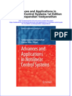 PDF Advances and Applications in Nonlinear Control Systems 1St Edition Sundarapandian Vaidyanathan Ebook Full Chapter