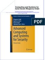 Download textbook Advanced Computing And Systems For Security Volume Seven Rituparna Chaki ebook all chapter pdf 