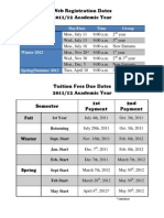 Web Registration Dates Academic Calendar