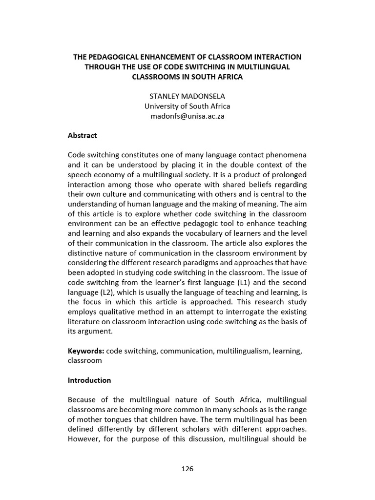The Pedagogical Enhancement of Classroom Interaction | PDF | Second ...