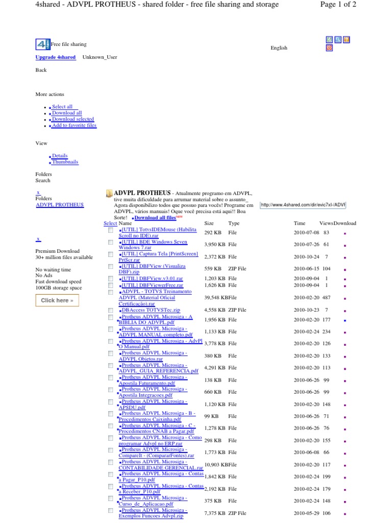 Advpl Protheus-Planilhas | PDF | Computer File | Portable Document Format