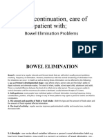 Bowel elimination problems