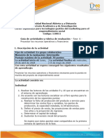 Guia de Actividades y Rúbrica de Evaluación - Unidad 9 y 10 - Fase 6 - Proyecciones Operativas y Financieras