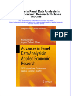 Download textbook Advances In Panel Data Analysis In Applied Economic Research Nicholas Tsounis ebook all chapter pdf 