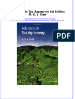 Textbook Advances in Tea Agronomy 1St Edition M K V Carr Ebook All Chapter PDF