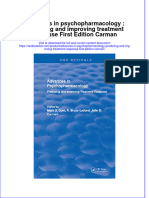 Download textbook Advances In Psychopharmacology Predicting And Improving Treatment Response First Edition Carman ebook all chapter pdf 