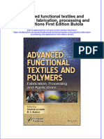 Download pdf Advanced Functional Textiles And Polymers Fabrication Processing And Applications First Edition Butola ebook full chapter 