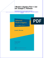 Download pdf Advanced Modern Algebra Part 1 3Rd Edition Joseph J Rotman ebook full chapter 