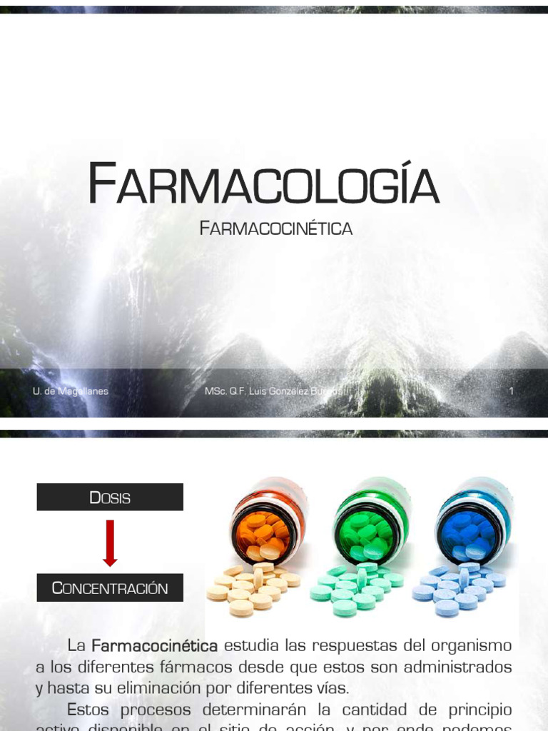 01 Farmacocinética Pdf Medicamentos Con Receta Farmacocinética