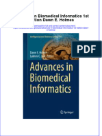 Download textbook Advances In Biomedical Informatics 1St Edition Dawn E Holmes ebook all chapter pdf 