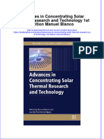Textbook Advances in Concentrating Solar Thermal Research and Technology 1St Edition Manuel Blanco Ebook All Chapter PDF
