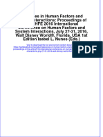 Download textbook Advances In Human Factors And System Interactions Proceedings Of The Ahfe 2016 International Conference On Human Factors And System Interactions July 27 31 2016 Walt Disney World Florida U ebook all chapter pdf 