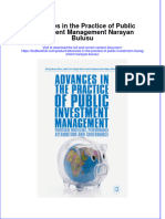 Textbook Advances in The Practice of Public Investment Management Narayan Bulusu Ebook All Chapter PDF