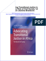Download textbook Advocating Transitional Justice In Africa The Role Of Civil Society 1St Edition Jasmina Brankovic ebook all chapter pdf 