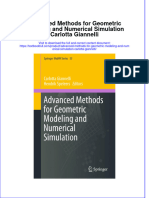 PDF Advanced Methods For Geometric Modeling and Numerical Simulation Carlotta Giannelli Ebook Full Chapter