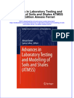 Advances in Laboratory Testing and Modelling of Soils and Shales ATMSS 1st Edition Alessio Ferrari