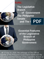 Legislative Branch Report