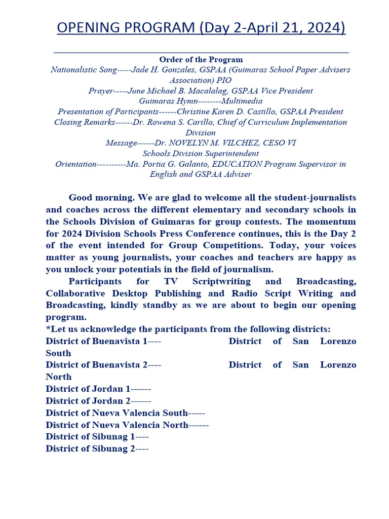 Script For DSPC 2024-Day 2 | PDF | Social Science