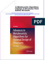 Download full chapter Advances In Metaheuristic Algorithms For Optimal Design Of Structures Third Edition Ali Kaveh pdf docx