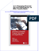 Full Chapter Advances in Emerging Financial Technology and Digital Money 1St Edition Yassine Maleh PDF