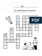 Multiplication and Division Crossword Puzzle Worksheet