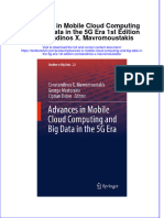 Textbook Advances in Mobile Cloud Computing and Big Data in The 5G Era 1St Edition Constandinos X Mavromoustakis Ebook All Chapter PDF