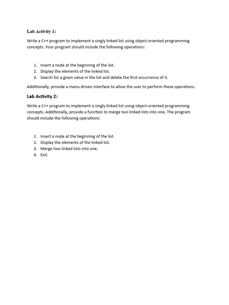 CS221L Lab2 Tasks | PDF