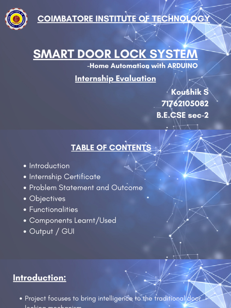 Smart Door Lock System | PDF