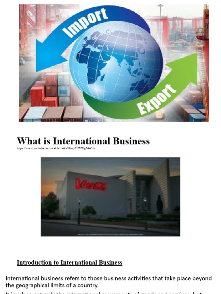Introduction to IB | PDF | Investing | Foreign Direct Investment
