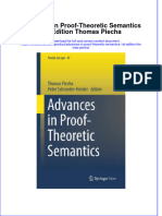 Textbook Advances in Proof Theoretic Semantics 1St Edition Thomas Piecha Ebook All Chapter PDF