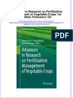 Download textbook Advances In Research On Fertilization Management Of Vegetable Crops 1St Edition Francesco Tei ebook all chapter pdf 