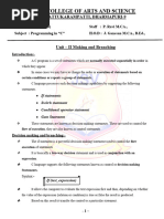 Unit - II Decision Making