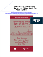 Download pdf Advanced Studies In Multi Criteria Decision Making 1St Edition Sarah Ben Amor Editor ebook full chapter 
