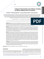 Household Structure, Maternal Characteristics and Children's Stunting in Sub-Saharan Africa: Evidence From 35 Countries