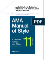 PDF Ama Manual of Style A Guide For Authors and Editors 11Th Edition Jama Network Editors Ebook Full Chapter