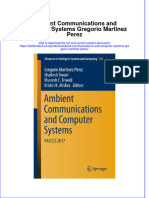 Download textbook Ambient Communications And Computer Systems Gregorio Martinez Perez ebook all chapter pdf 