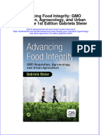 Textbook Advancing Food Integrity Gmo Regulation Agroecology and Urban Agriculture 1St Edition Gabriela Steier Ebook All Chapter PDF