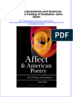 Download textbook Affect Psychoanalysis And American Poetry This Feeling Of Exaltation John Steen ebook all chapter pdf 