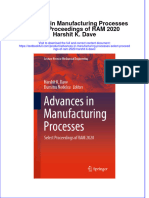 Full Chapter Advances in Manufacturing Processes Select Proceedings of Ram 2020 Harshit K Dave PDF