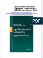 Textbook Agro Environmental Sustainability Volume 2 Managing Environmental Pollution 1St Edition Jay Shankar Singh Ebook All Chapter PDF