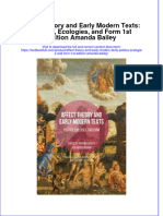 Textbook Affect Theory and Early Modern Texts Politics Ecologies and Form 1St Edition Amanda Bailey Ebook All Chapter PDF