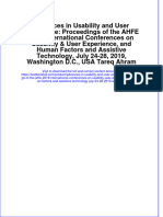 Download pdf Advances In Usability And User Experience Proceedings Of The Ahfe 2019 International Conferences On Usability User Experience And Human Factors And Assistive Technology July 24 28 2019 Washingt ebook full chapter 