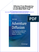 PDF Adventure Diffusion From Meandering Molecules To The Spreading of Plants Humans and Ideas Gero Vogl Ebook Full Chapter