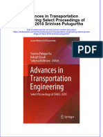 Download pdf Advances In Transportation Engineering Select Proceedings Of Trace 2018 Srinivas Pulugurtha ebook full chapter 