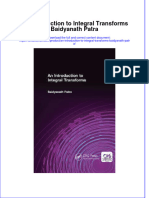 Textbook An Introduction To Integral Transforms Baidyanath Patra Ebook All Chapter PDF