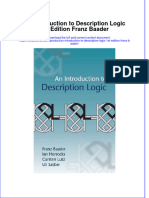 Download pdf An Introduction To Description Logic 1St Edition Franz Baader ebook full chapter 