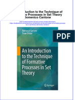 Textbook An Introduction To The Technique of Formative Processes in Set Theory Domenico Cantone Ebook All Chapter PDF